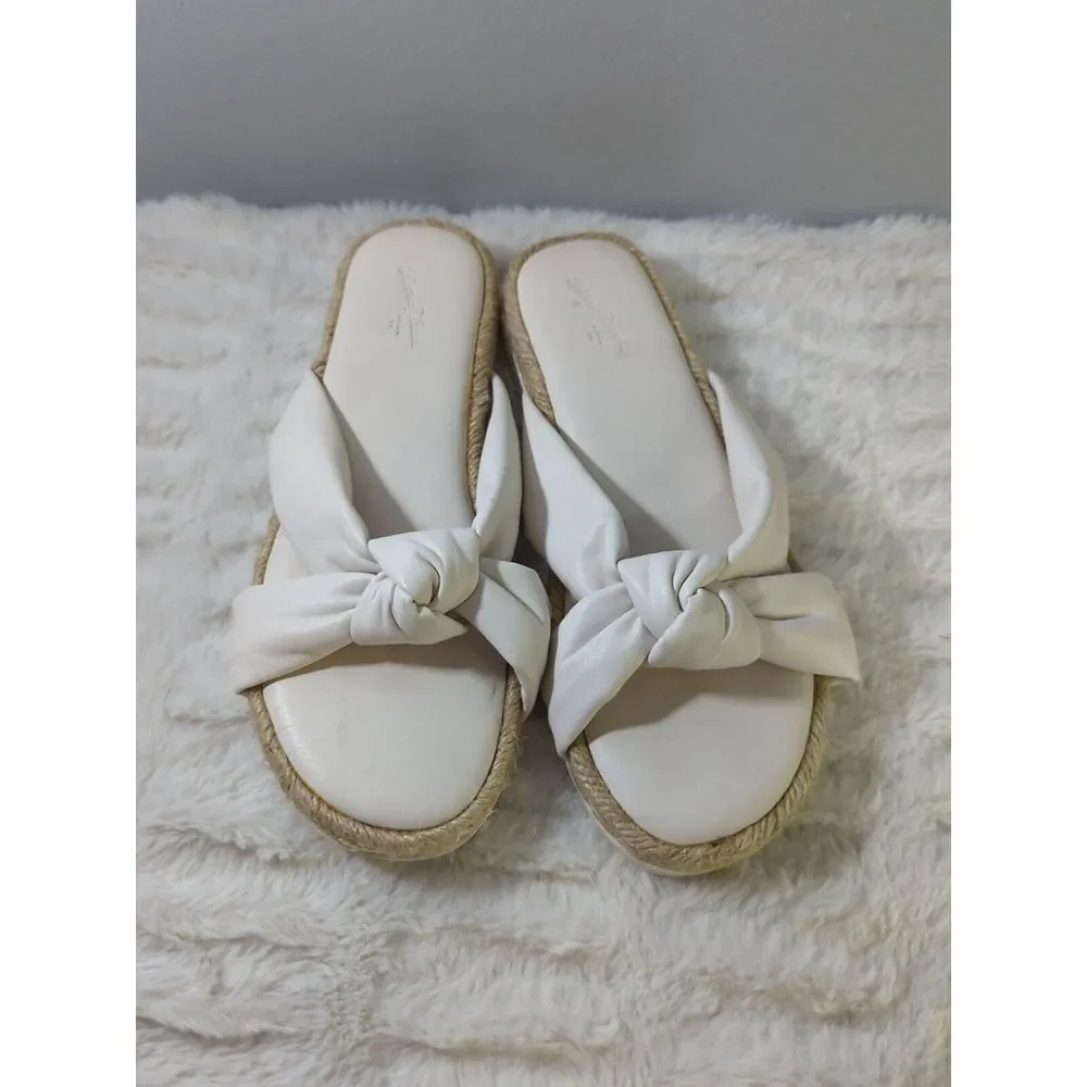 Universal Thread Women's Dena Knotted Espadrille Sandals Off‎ White Size 6 1/2